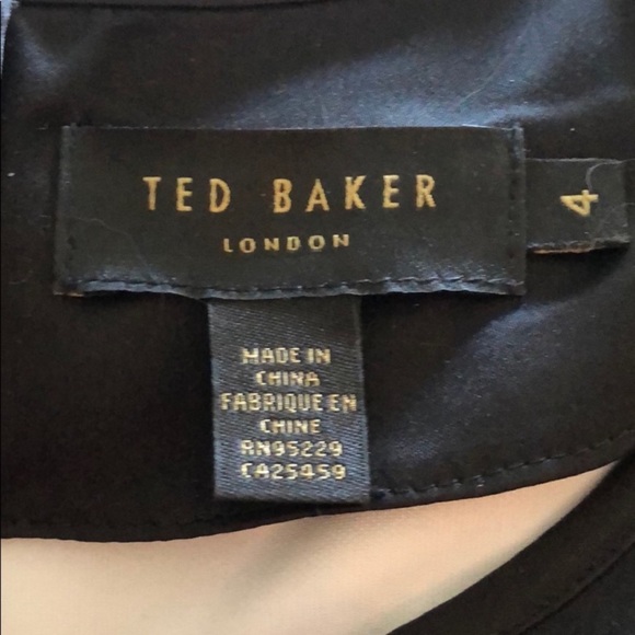 TED BAKER Carpal Chameleon Black Sheath Dress - Picture 7 of 8